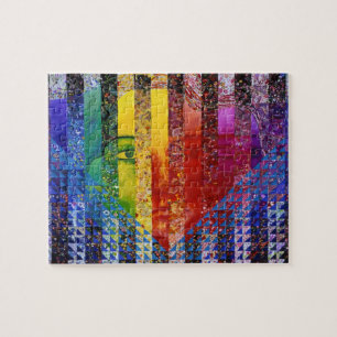Quebra-cabeça Enigma eu - Deusa abstrata da mulher do arco-íris