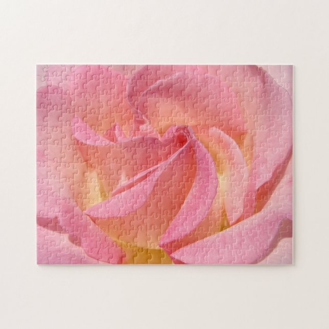 Quebra-cabeça Enigmas Rosa Presentes Personalizados Rosa Espiral (Horizontal)