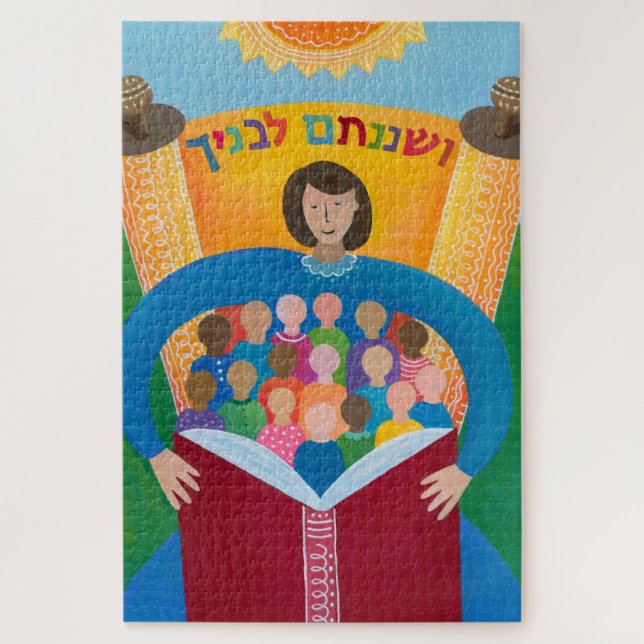 Quebra-cabeça Ensine-os Diligentemente aos seus filhos (Vertical)