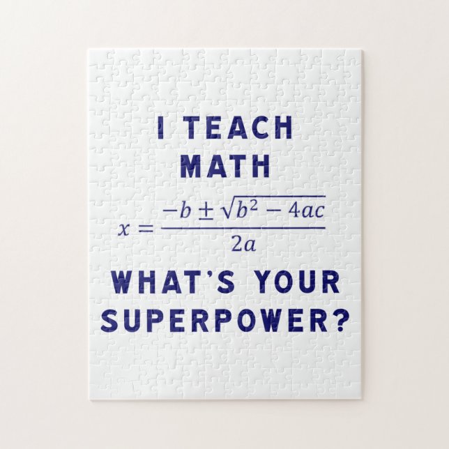 Quebra-cabeça Ensino Matemática / Qual é o seu superpoder? (Vertical)