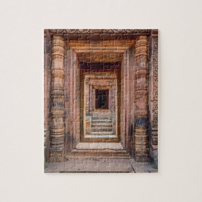 Quebra-cabeça Entrada de Angkor Wat, Camboja (Vertical)