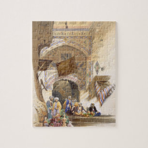 Quebra-cabeça Entrada de um bazar, o Cairo grande, bar. 1846