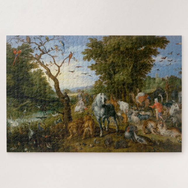 Quebra-cabeça Entrada dos animais na arca de Noah (Brueghel) (Horizontal)