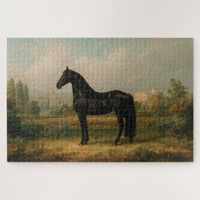 Quebra-cabeça Equestrian Vintage Style Horse Landscape (Horizontal)