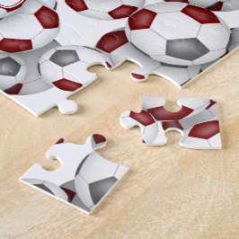 Quebra-cabeça equipe de cinzas de maroon colorido jogador de fut