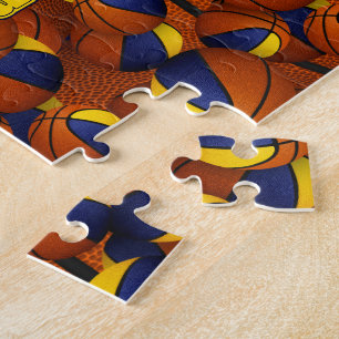 Quebra-cabeça equipe de meninos de basquetebol azul
