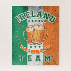 Quebra-cabeça Equipe Oficial do Bebendo da Irlanda. Cerveja engr