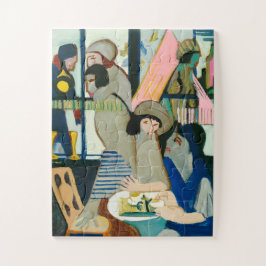 Quebra-cabeça Ernst L. Kirchner, Café - Arte Moderna Colorida