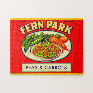 Quebra-cabeça Ervilhas e cenouras do Parque Fern dos anos 30