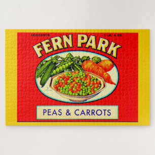 Quebra-cabeça Ervilhas e cenouras do Parque Fern dos anos 30