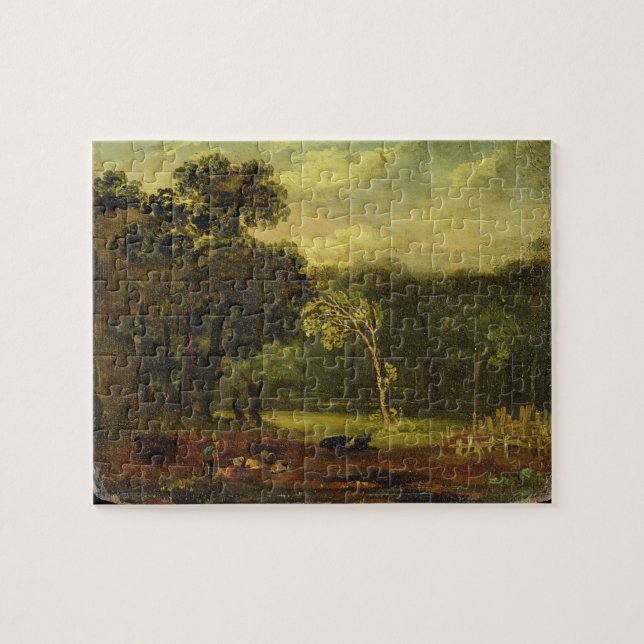 Quebra-cabeça Esboço da natureza no parque de Sion, 1819 (óleo (Horizontal)