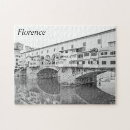 Quebra-cabeça Esboço preto e branco de Ponte Vecchio