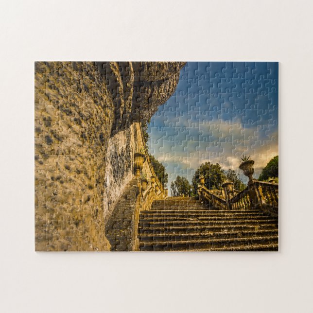 Quebra-cabeça Escadaria de Frascati Roma. (Horizontal)