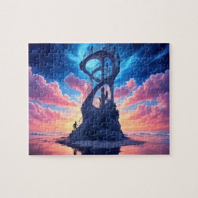 Quebra-cabeça Escadaria para o Céu, Quebra-cabeça, 20x25 cm, 110 (Horizontal)