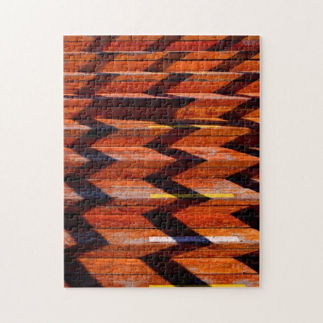 Quebra-cabeça Escadas De Madeira De Padrão Zig Zap (Vertical)