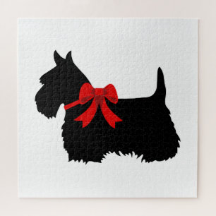 Quebra-cabeça Escocês Terrier Black Shouette Heart/676 partes