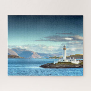 Quebra-cabeça Escocês - Vista do farol cênico Oban Port