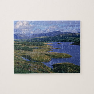 Quebra-cabeça Escócia, Highland, Wester Ross, Loch Garry. Um