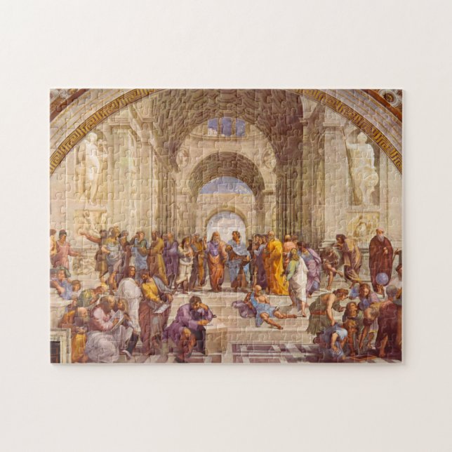 Quebra-cabeça Escola de Arte Atenas Grécia. (Horizontal)