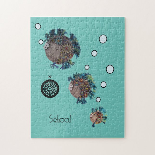 Quebra-cabeça - Escola de Peixes (Vertical)