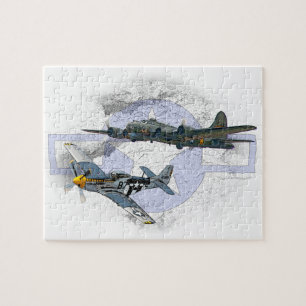 Quebra-cabeça Escolta do vôo do mustang P-51