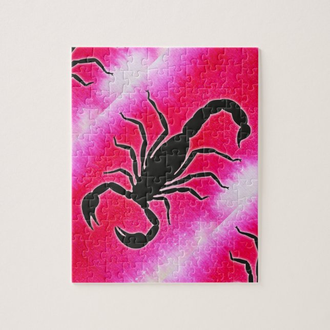 Quebra-cabeça escorpião rosa (Vertical)