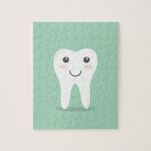 Quebra-cabeça Escova de dentes de escovadela do dentista feliz