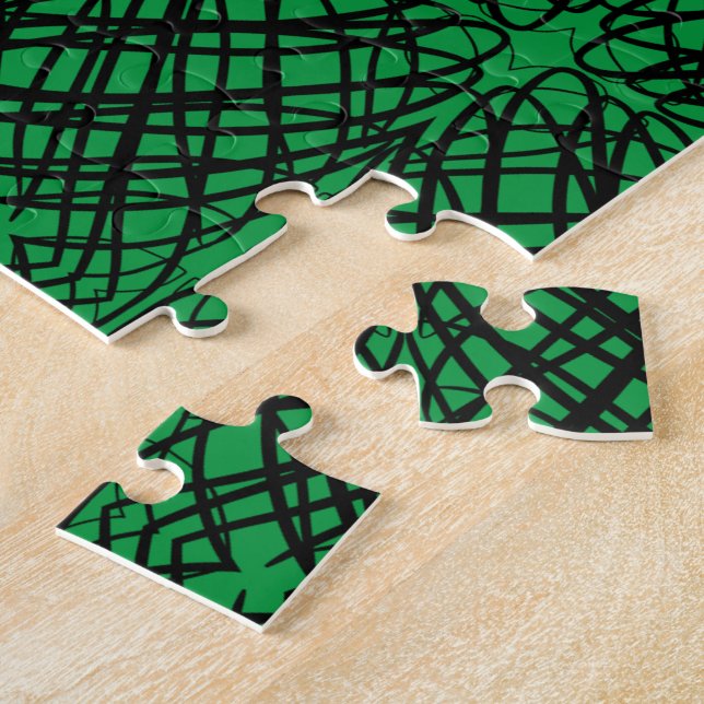 Quebra-cabeça Escrivora Simples | Inclinação Espelho | Verde | (Lateral)