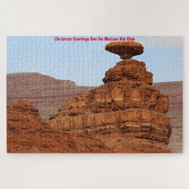 Quebra-cabeça Escultura da Montanha Mexican Hat Utah. Quebra-cab (Horizontal)