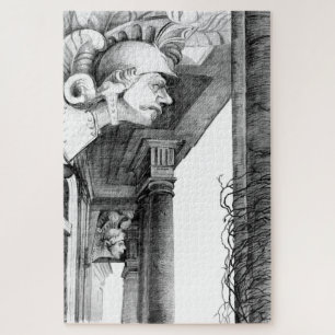 Quebra-cabeça Escultura de Arte Lápis do Castelo