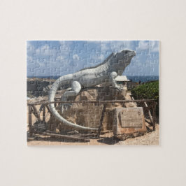 Quebra-cabeça Escultura Iguana Isla Mujeres, México, Quebra-cabe