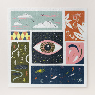 Quebra-cabeça Espaço de Natureza em Quadrinhos: Ilustração do Ou