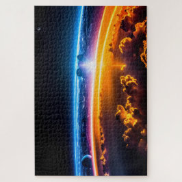 Quebra-cabeça Espaço Exterior Galáctico Cósmico e Festa de Luz n