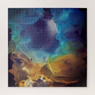 Quebra-cabeça Espaço Nebula azul Amarelo Álcool Arte