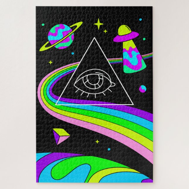 Quebra-cabeça Espaços Psicodélicos Saídos (Vertical)