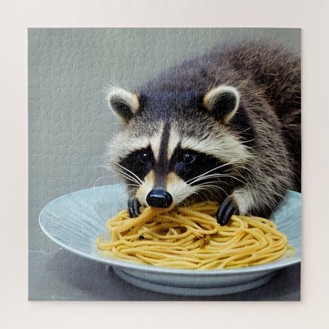 Quebra-cabeça Espaguete de Comida Raccoon (Vertical)