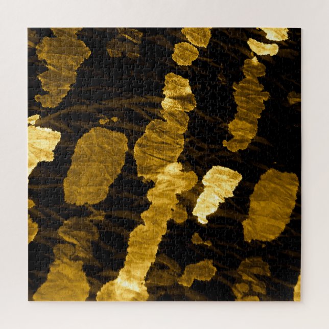 Quebra-cabeça Espalho amarelo de corante de gravata, padrão de a (Vertical)