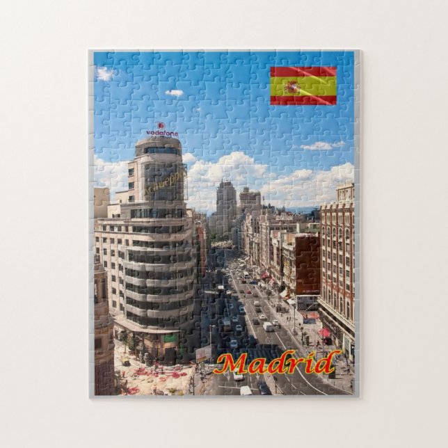 Quebra-cabeça Espanha - Madrid - Centro Avenu - (Vertical)