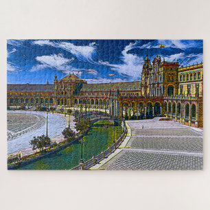 Quebra-cabeça Espanha Real - Plaza De Espana