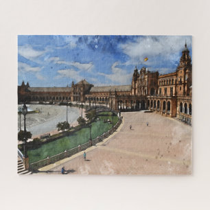 Quebra-cabeça Espanha Real - Plaza De Espana Jigsee Quebra-cabe