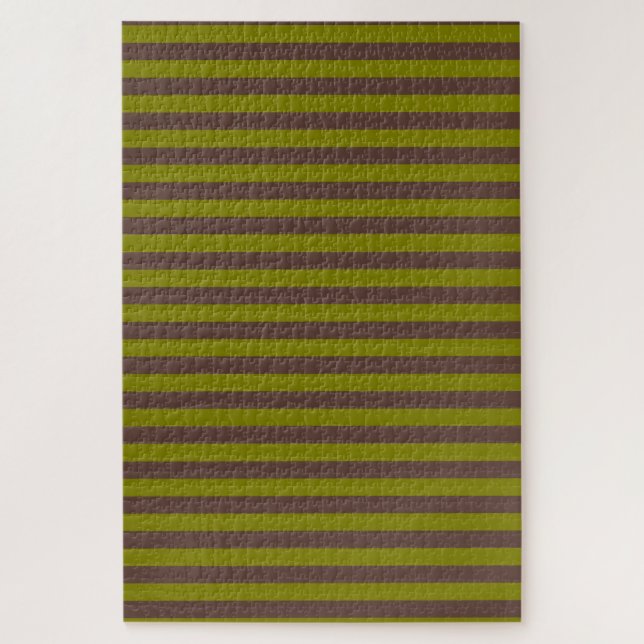 Quebra-cabeça Espelho liso em castanho de chocolate e verde-azei (Vertical)