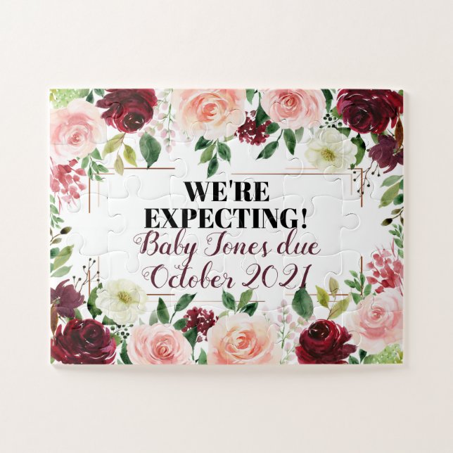 Quebra-cabeça Esperamos uma Revolução Única de Gravidez do Bebê (Horizontal)