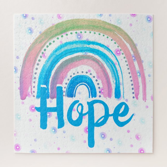 Quebra-cabeça Esperança arco-íris com espirais (Vertical)