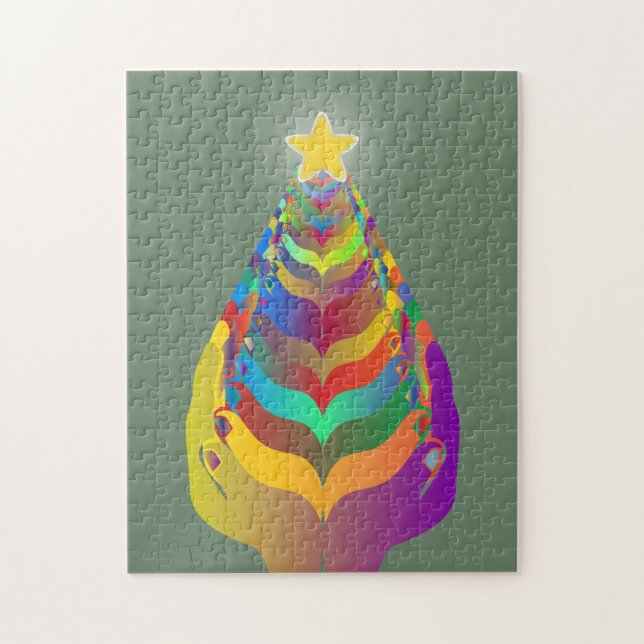 Quebra-cabeça Esperança e União de Natal (Vertical)