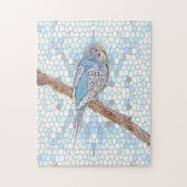 Quebra-cabeça Espetáculo azul-cúmulo em fundo mosaico