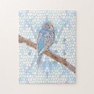 Quebra-cabeça Espetáculo azul-cúmulo em fundo mosaico