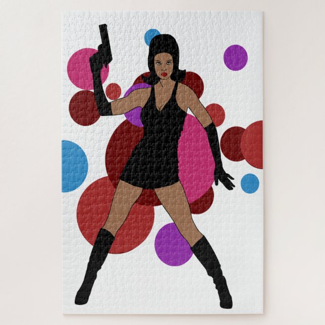 Quebra-cabeça Espiã dos anos 60 (Vertical)