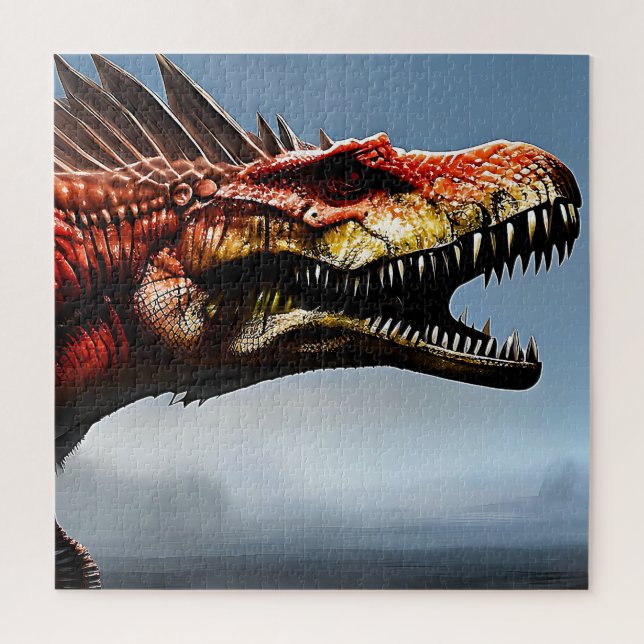 Quebra-cabeça Espinossauro Assustador Dinossauro, (Vertical)
