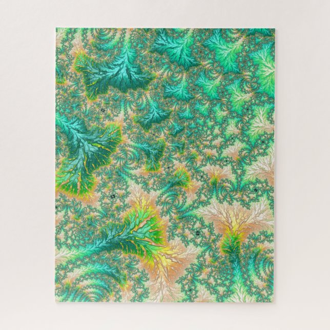 Quebra-cabeça Espiral de Abstrato Fractal de Trippy Vibrant Bohe (Vertical)