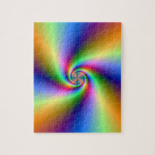 Quebra-cabeça espiral psicadélico de quatro vent